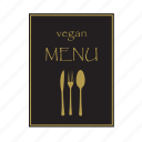 menu, vegan, list, note, paper, restorant
