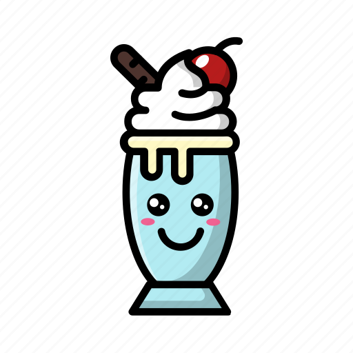 Milkshake, drink, glass, dessert, beverage, sweet icon - Download on Iconfinder