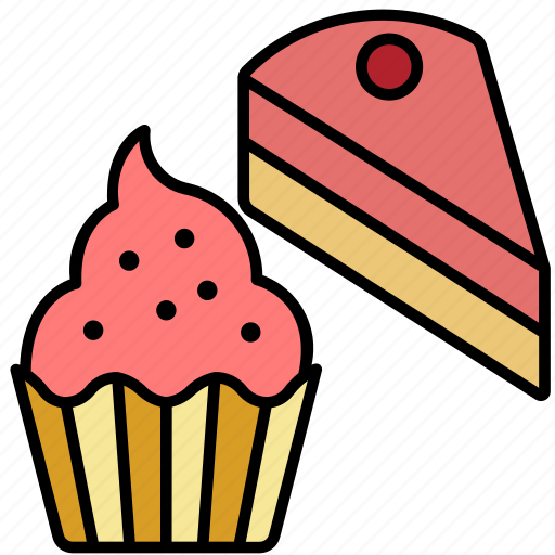 Bakery, cupcake, dessert, food, sweet, piece, cake icon - Download on Iconfinder
