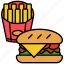 fast food, burger, fries, snack, chip, restaurant 