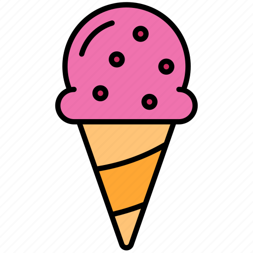 Ice, cream, sweet, dessert, snack, cone, food icon - Download on Iconfinder