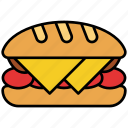 burger, sandwich, breakfast, food, cheese, snack, lunch