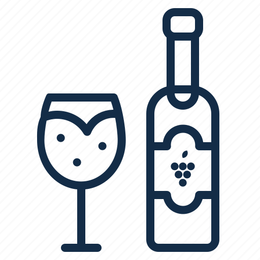 Alcohol, beverage, drink, element, red, restaurant, wine icon - Download on Iconfinder