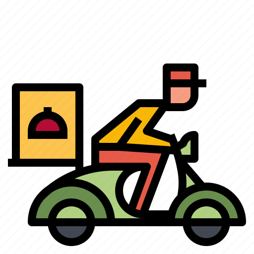 Delivery, food, man, motorcycle, service icon - Download on Iconfinder