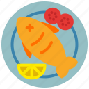 fish, cooking, food, plate, restaurant
