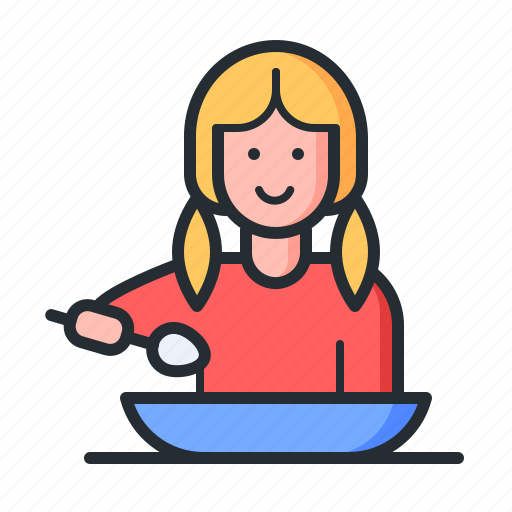 Girl, lunch, food, kids menu icon - Download on Iconfinder