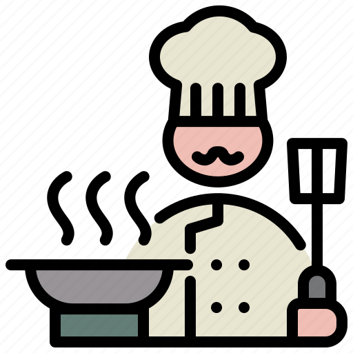 Chef, cooking, restaurant, mustache, food, spatula icon - Download on Iconfinder