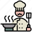 chef, cooking, restaurant, mustache, food, spatula 