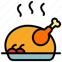 chicken, cooking, food, plate, restaurant