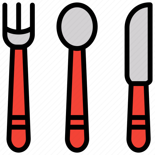 Cutlery, spoon, fork, knife, eat, food, instrument icon - Download on Iconfinder