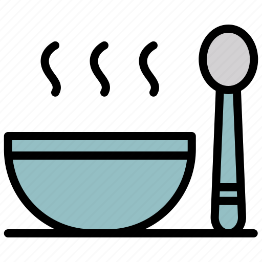Soup, food, bowl, spoon, hot, restaurant, cafe icon - Download on Iconfinder