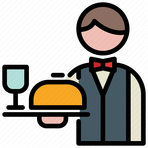 Waiter, service, meal, eat, restaurant, butler icon - Download on Iconfinder