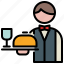 waiter, service, meal, eat, restaurant, butler 