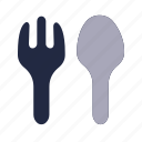 fork, and, spoon, cutlery, kitchen, knife
