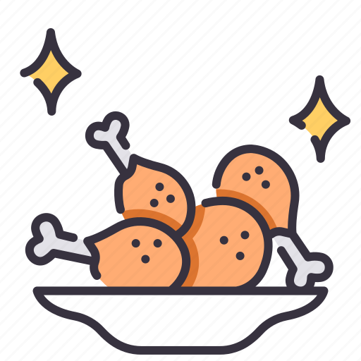 Chicken, cuisine, dish, food, fried, meal, meat icon - Download on Iconfinder