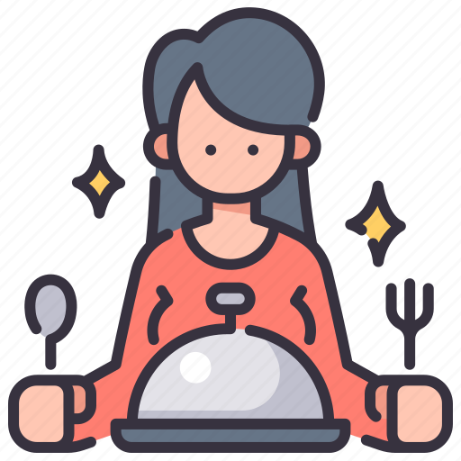 Client, dinner, eat, food, meal, restaurant, woman icon - Download on Iconfinder