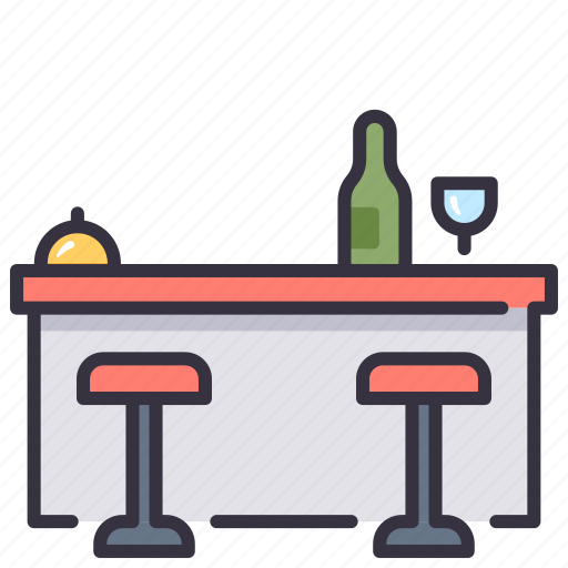 Bar, counter, drink, interior, restaurant, table, wine icon - Download on Iconfinder