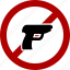 firearms, are, prohibited, restricted, banned, ban, warning, alert, alarm 