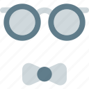 old glasses, spectacles, bow tie