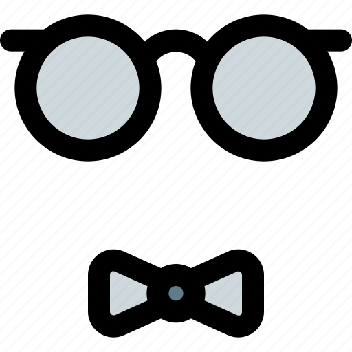 Retro, old glasses, bow tie icon - Download on Iconfinder