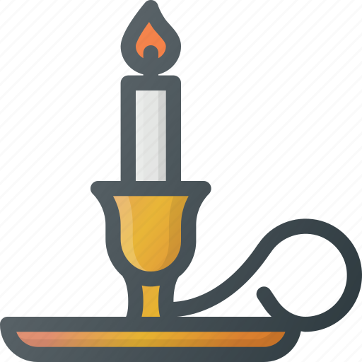 Candle, holder, old, retro icon - Download on Iconfinder