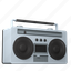 retro, vintage, tape, cassette, audio, music, radio, speaker, player 