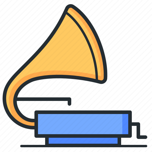 Gramophone, retro, outdated, music icon - Download on Iconfinder