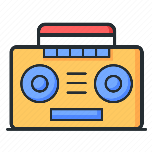 Radio, cassette, retro, boombox icon - Download on Iconfinder