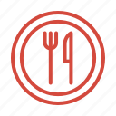 plate, food, fork, knife