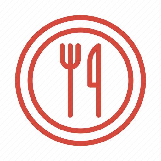 Plate, food, fork, knife icon - Download on Iconfinder