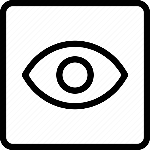 Eye, eyeball, interface, pupil, square, view, watch icon - Download on Iconfinder