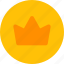 crown, circle, badge, rewards 