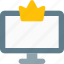 crown, computer, rewards, screen 