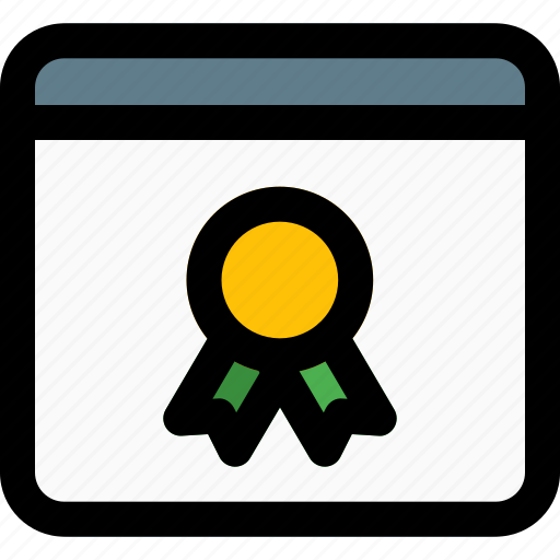 Browser, rewards, webpage, emblem icon - Download on Iconfinder