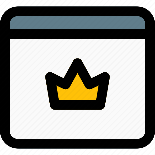 Crown, browser, rewards, webpage icon - Download on Iconfinder