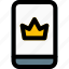 crown, mobile, rewards, smartphone 