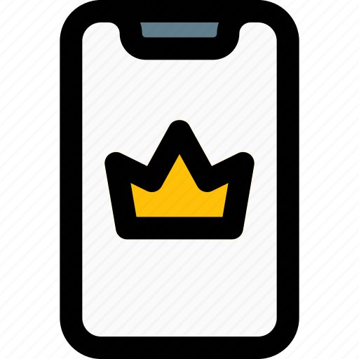 Crown, smartphone, phone, royal icon - Download on Iconfinder