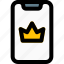 crown, smartphone, phone, royal 