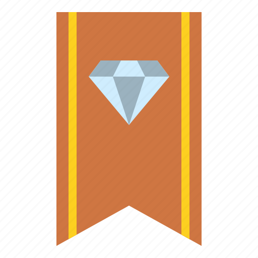 Badge, diamond, rank, reward icon - Download on Iconfinder