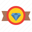 badge, diamond, quality, rank, reward