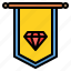 badge, diamond, rank, reward 