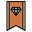 badge, diamond, rank, reward
