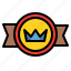 badge, crown, quality, rank, reward 