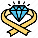 diamond, gem, jewelry, ribbon, value