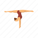 girl, gymnastics, hands, silhouette, stay, woman
