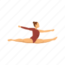 girl, gymnastics, hand, jump, person, woman