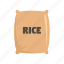 agriculture, bag, brown, food, rice, sack, textile 