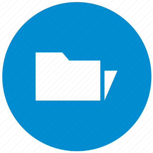 Blue, catalog, files, folder, new, round icon - Download on Iconfinder