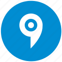 blue, geo, location, pointer, round, tag