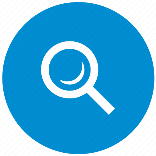 Blue, find, instrument, loop, magnifier, round, search icon - Download on Iconfinder